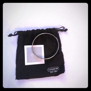 Silver Coach bangle bracelet